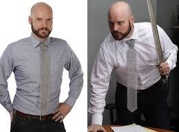 It offers very limited protection and you really shouldn't have a sword in the office