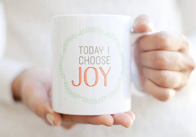 Today I Choose Joy Ceramic Mug, 11oz. $18.00, 15 oz. $21.00