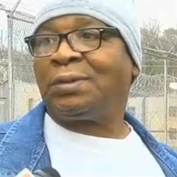 Glenn Ford, 64, talks to the media as he leaves a maximum security prison, Tuesday, March 11, 2014, in Angola, La., after having spent nearly 26 years on death row.