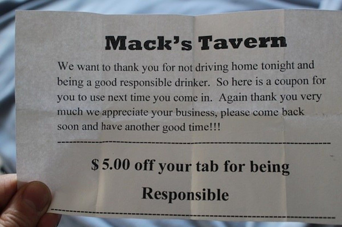 This Bar Rewards Its Customers With Coupons For Not Drinking ...