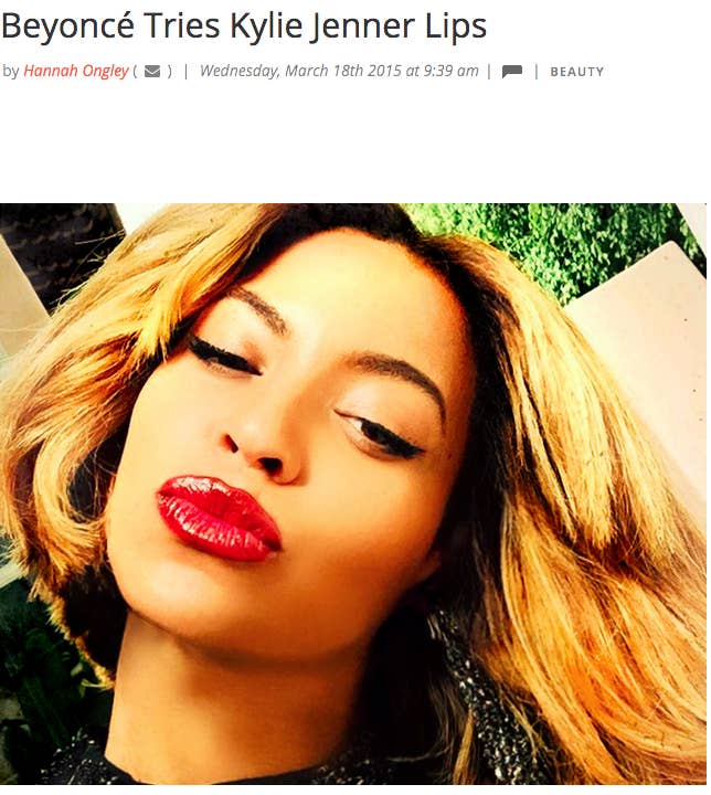Fashion Website Forced To Apologise After Saying Beyoncé Copied Kylie  Jenner's Lips
