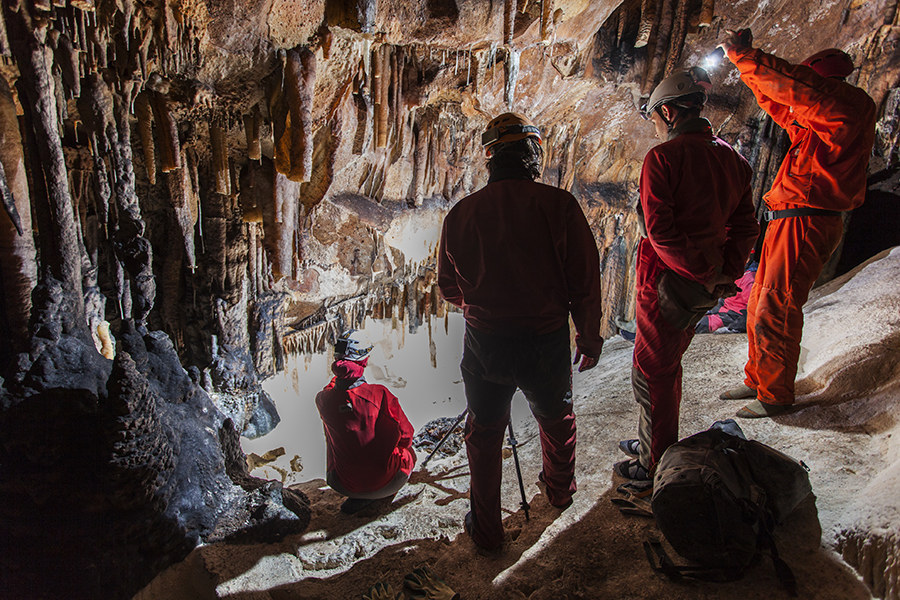 Photographing caves