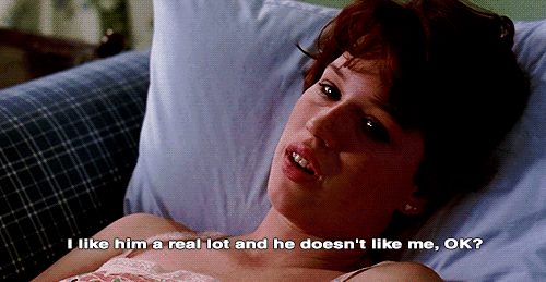 We've all felt this way before. Plus she refuses to ugly cry over a boy.