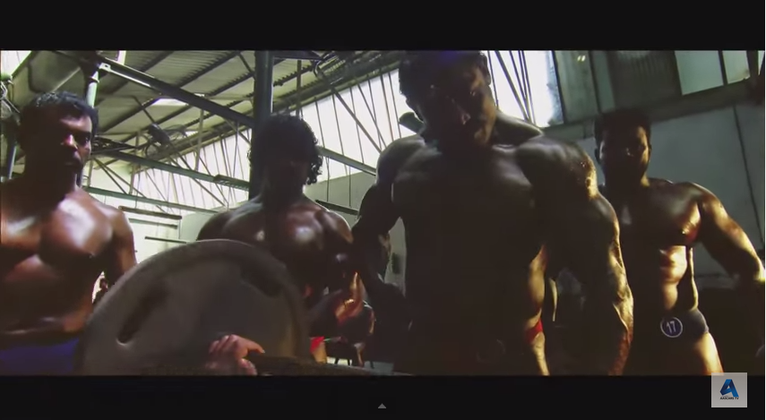 if Teenage Mutant Ninja Turtles were angry, steroid-using Indian bodybuilders in thongs