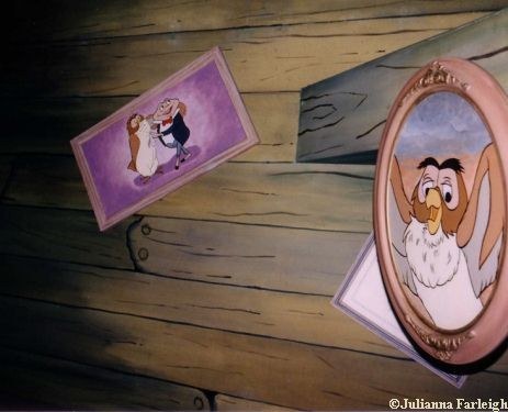 In Owl’s house on the Winnie the Pooh ride, there is a picture of Mr.Toad handing over a deed to Owl. The ride is on the site of the former and notorious, Mr.Toad’s Wild Ride.