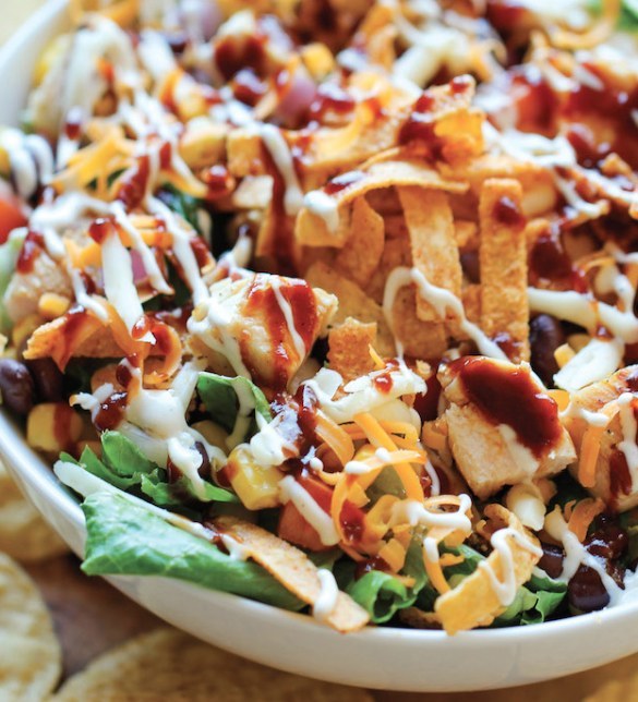 BBQ Chicken on a salad?! Recipe can be found here