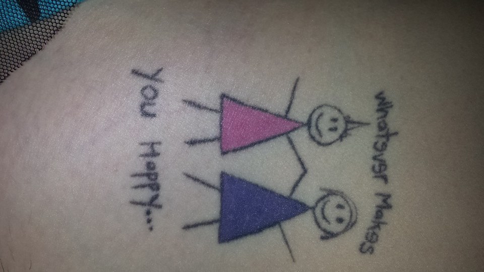 Tattoo uploaded by Candy Pants  Stick People Hand Tattoos My daughters is  on the left and mine is on the right  Tattoodo
