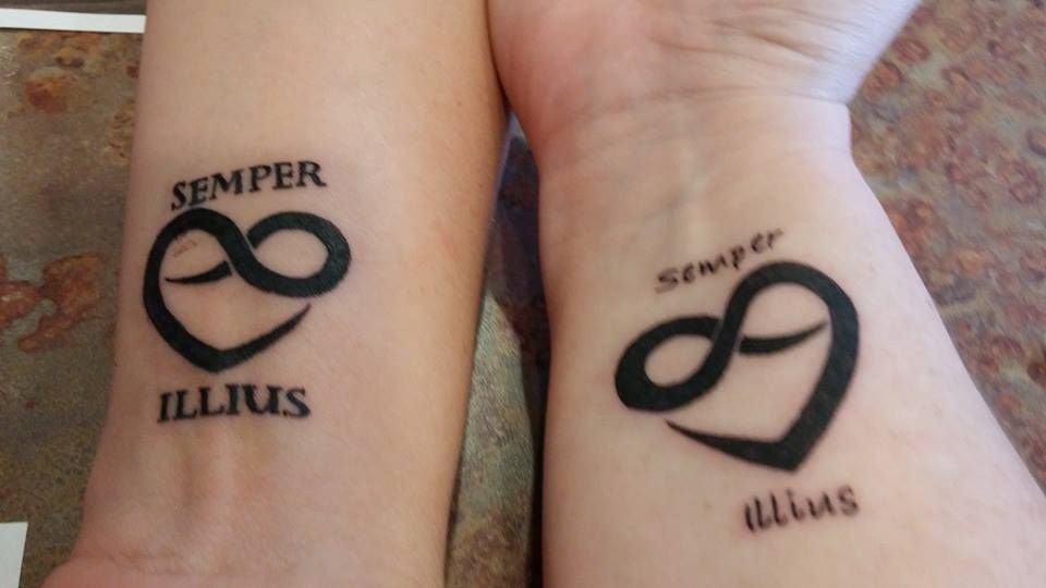 Tattoo tagged with: small, matching, contemporary, rib, tiny, sister,  ifttt, little, matching sister, inner forearm, medium size, unicorn,  mythology, illustrative, sashaunisex, family, matching tattoos for siblings  | inked-app.com