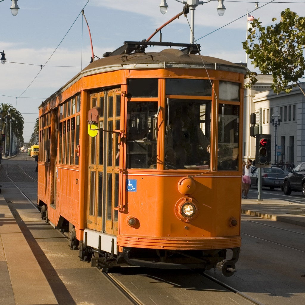 Cable car in San Francisco.