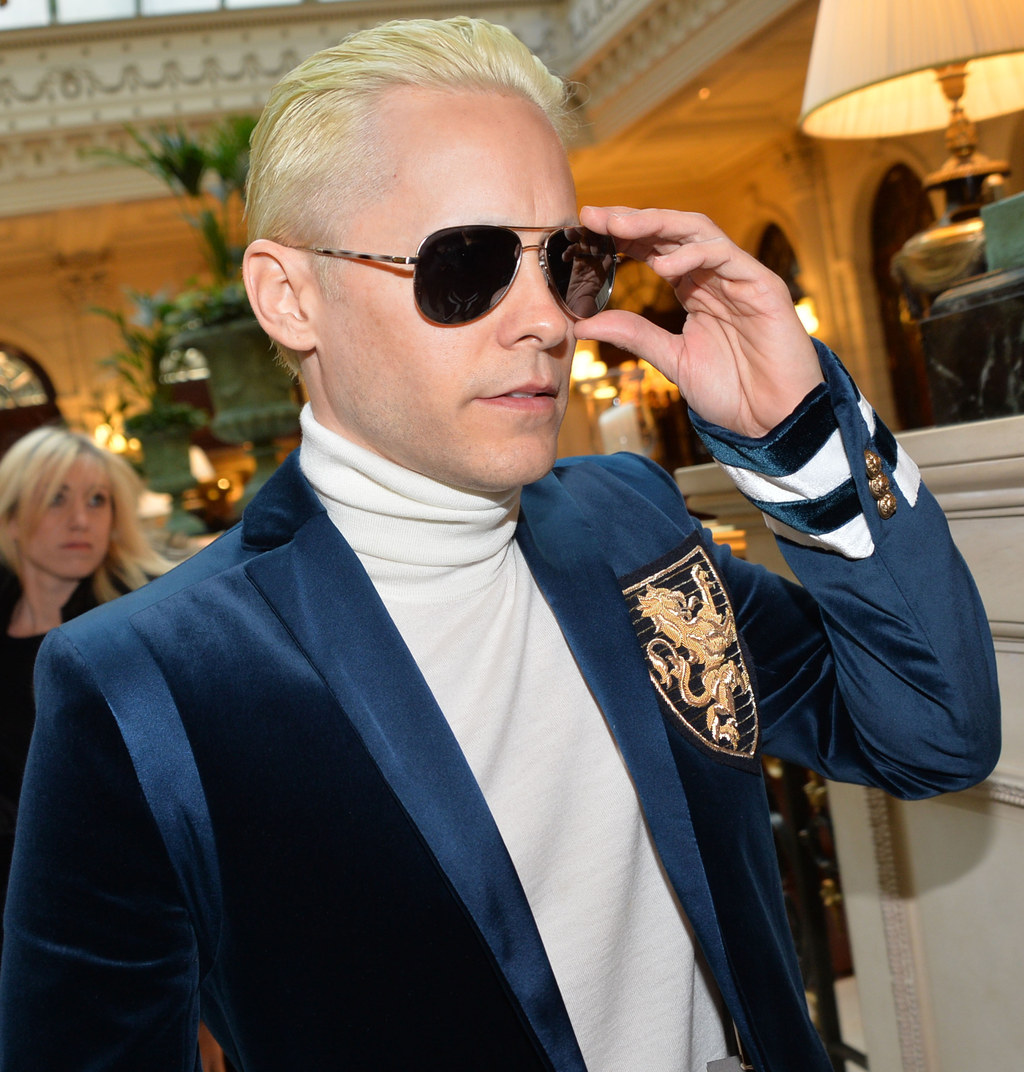 Jared Leto Also Debuted Platinum Blonde Hair At Paris Fashion Week