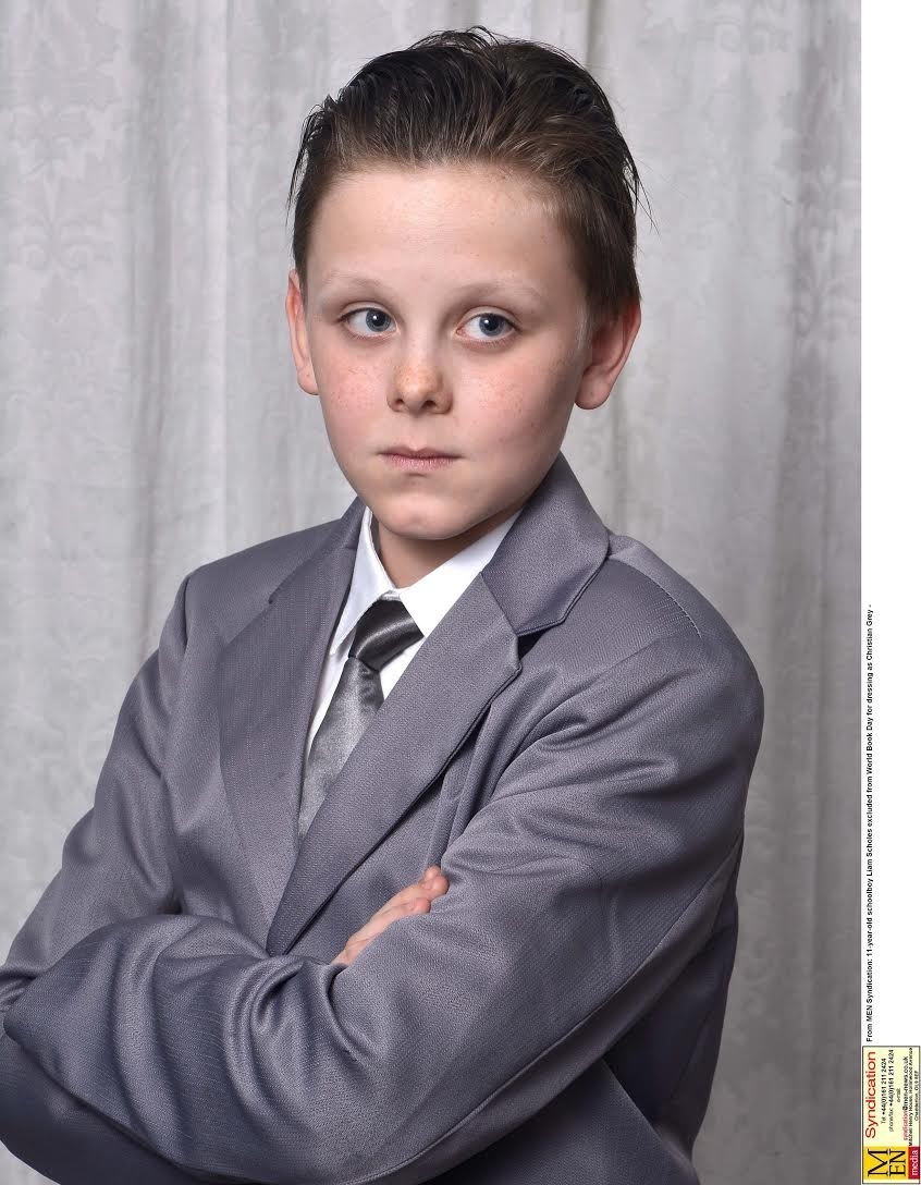 11 year old dressed as christian grey