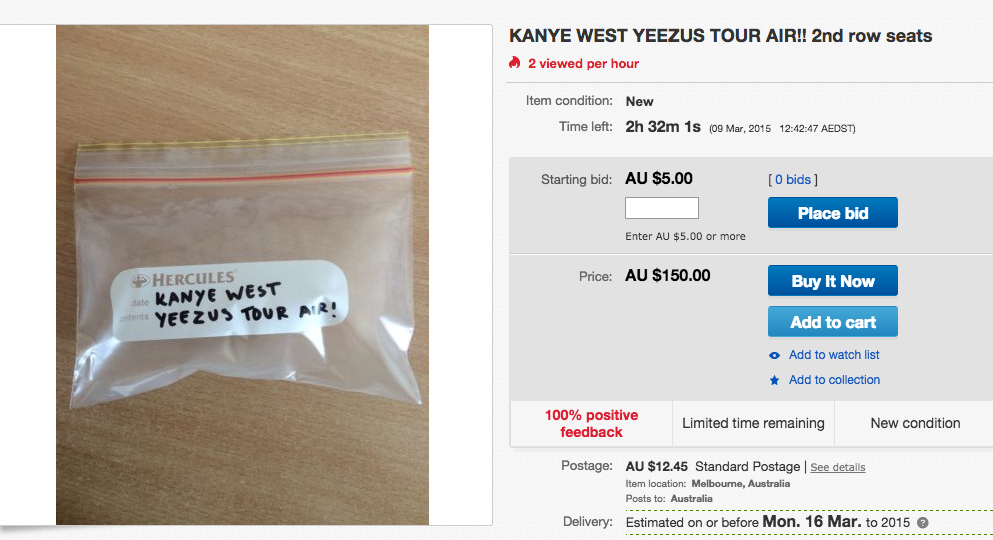 kanye air ebay