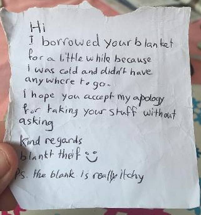 A Thief In Australia Broke Into A Car And Left The World’s Nicest Note