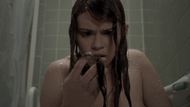 If you're going through Drano by the gallon, it's time to dig deep and unclog your drain once and for all. You can make a homemade drain snake by cutting notches in a zip tie to create teeth. Shove it down the drain and pull it repeatedly to loosen the gross clumps of hair. If you don't catch anything, connect a few zip ties together to elongate your snake (...THAT'S WHAT SHE SAID).