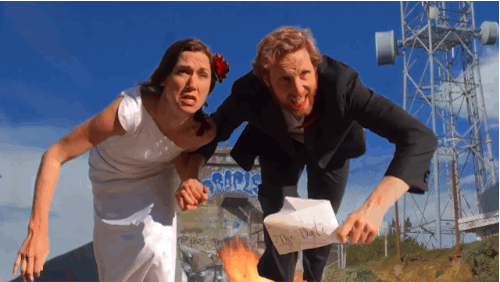 Tyler told BuzzFeed that among other surprises, the couple plans on blowing up a giant cake at their wedding. We would expect nothing less.