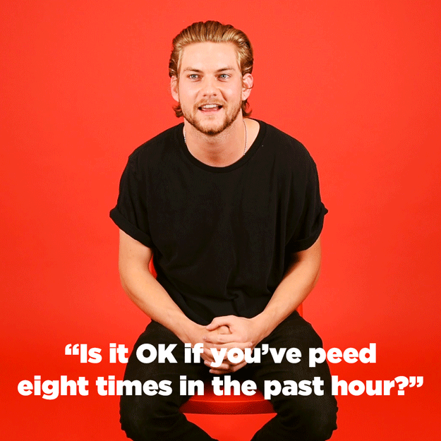JW: It was actually last night 'cause I was peeing a lot.BuzzFeed: Is it OK? Now I'm just worried for you.JW: I looked at the one thing and it was like, "Do you drink coffee? Seltzer water?" And I was like, yep, pretty much on a daily basis.