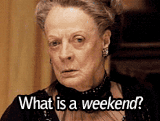 Actual meaning: Saturday and Sunday, especially regarded as a time for leisure.In an Indian office: The days of the week where you get to come to work in shorts.