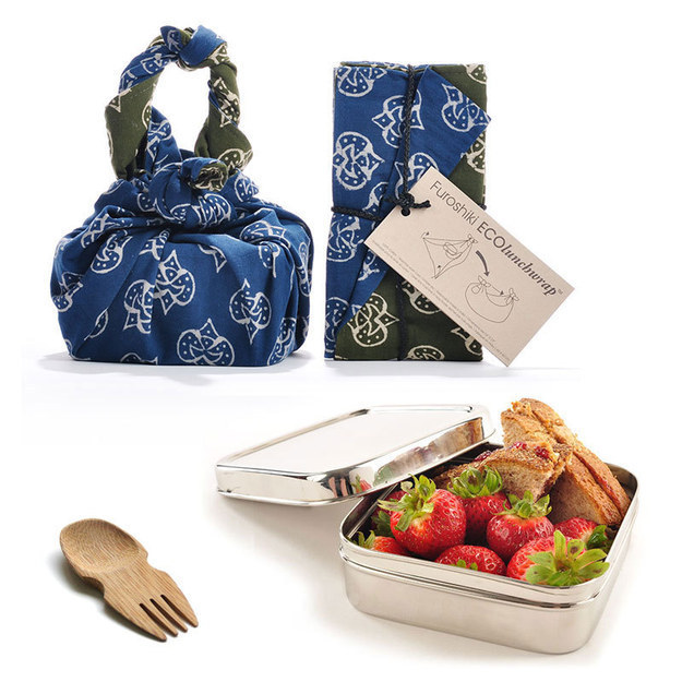 Good for: Light lunches stylishly wrapped Japanese-style, as long as everything can be eaten with a bamboo utensil.Price: $35