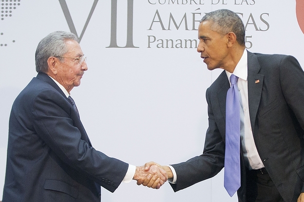 Obama And Castro Hold Historic Meeting In Panama