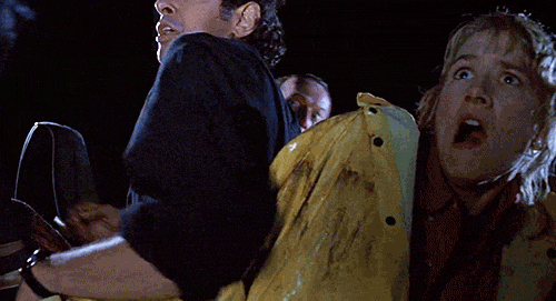 He doesn't need to scream, his face says it all.