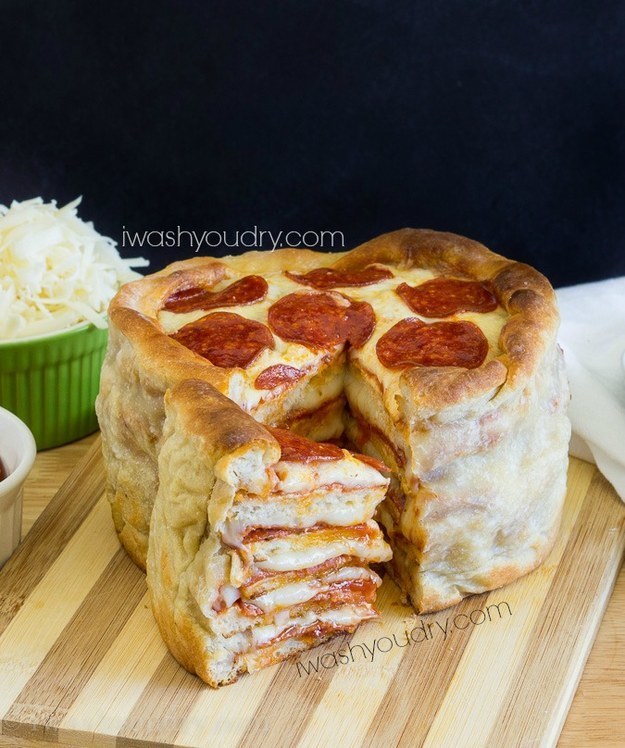 Described as the savory cake of your dreams, pizza cake may be too much even for the biggest of Pizza lovers.