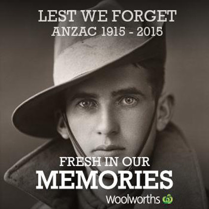 People were particularly upset by the 'Fresh in our memories' line, because World War I diggers are not the same as capsicums.