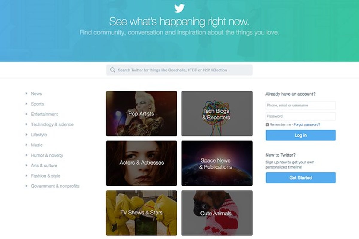 Twitter Gets A New Home Page For People Who Don't Use Twitter