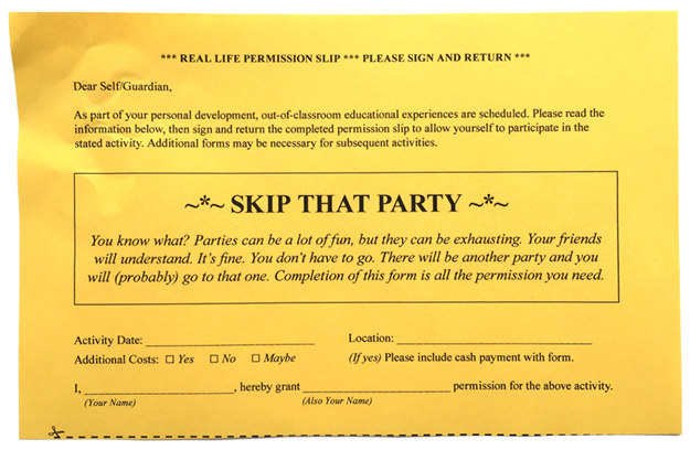 How to make a permission slip