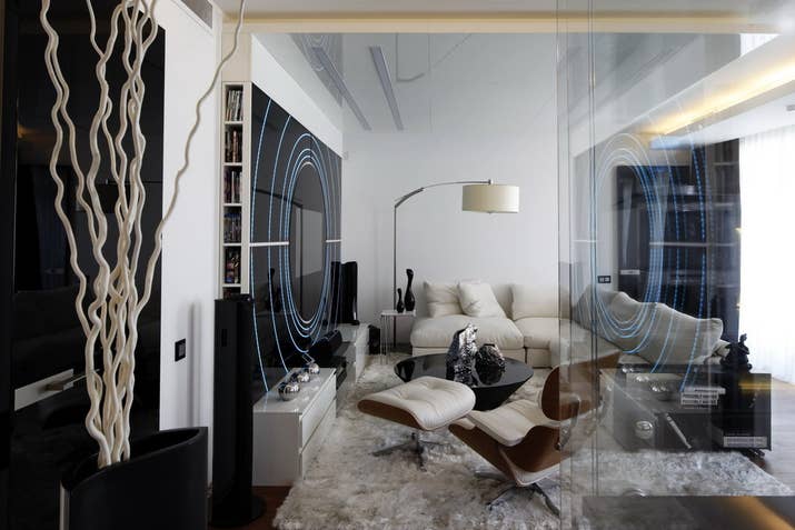 This living area is perfect for when you leave the remote in the other room.