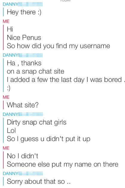 Dirty snap chat girls