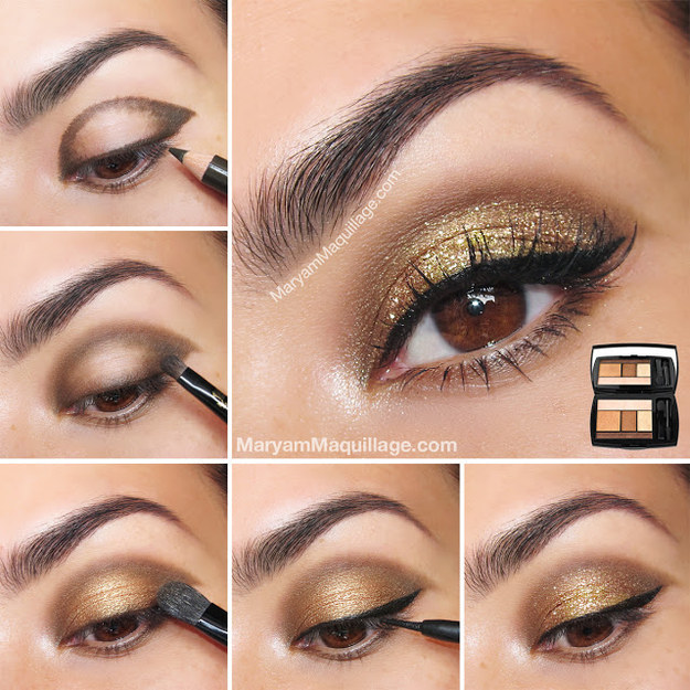 Or, use an eyeshadow pencil to draw a defined shape first, then gradually blend that out.