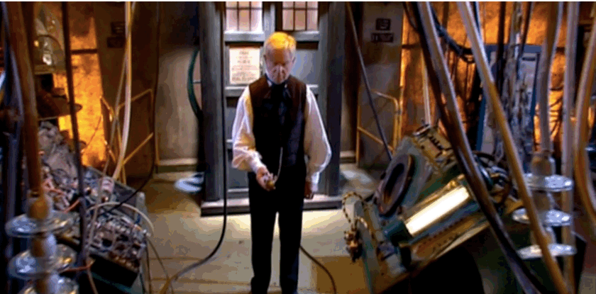 Professor Yana, working hard in the bunker before his cover was blown. But the sound of the drums was too strong to bear, beating "YOU ARE NOT ALONE."