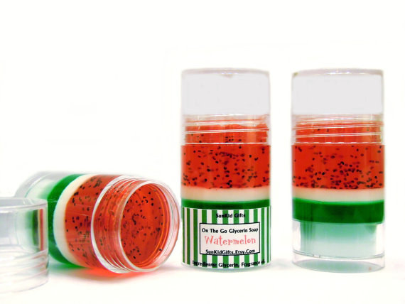 These little guys have a lid you screw off so there's no mess! They're layered with three different scents. Get one here for $5.50.