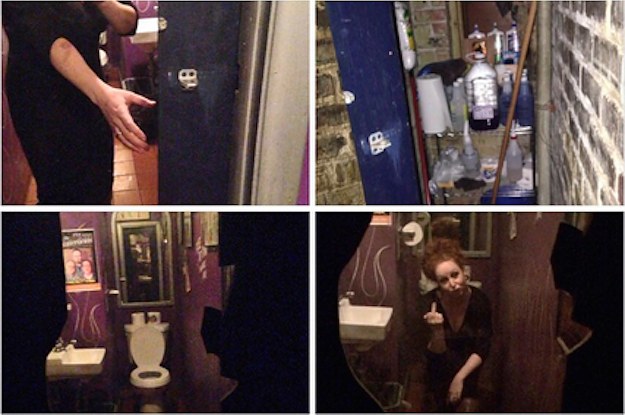 Bar owner defends two-way mirror in women's restroom after