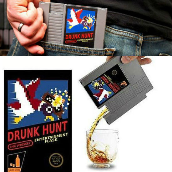 This flask is the perfect gift for your favorite alcoholic-geek. I always thought flasks were supposed to be at least a little inconspicuous.