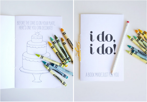 Give kids this wedding-themed activity booklet.