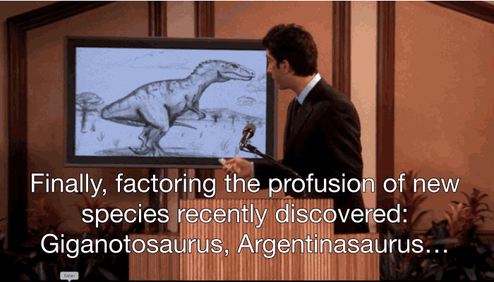 Giganotosaurus and Argentinosaurus are both examples of a genus, not a species.