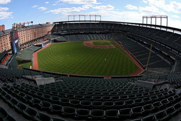 Pictures of Empty Stadium at Orioles-White Sox Game