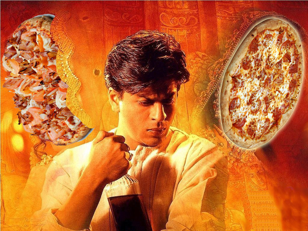 Shah Rukh gets drunk and wants pizza. He is unable to have pizza. Shah Rukh gets drunker.