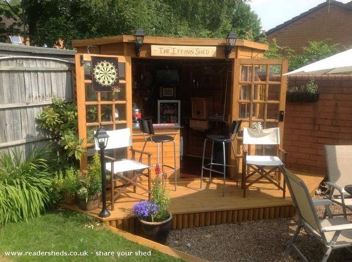 this is how to make your shed into your own private bar