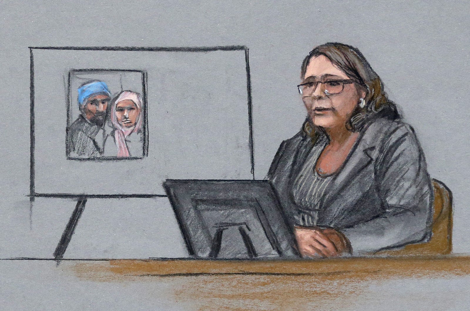 Judith Russell, mother-in-law of Tamerlan Tsarnaev, testifying.