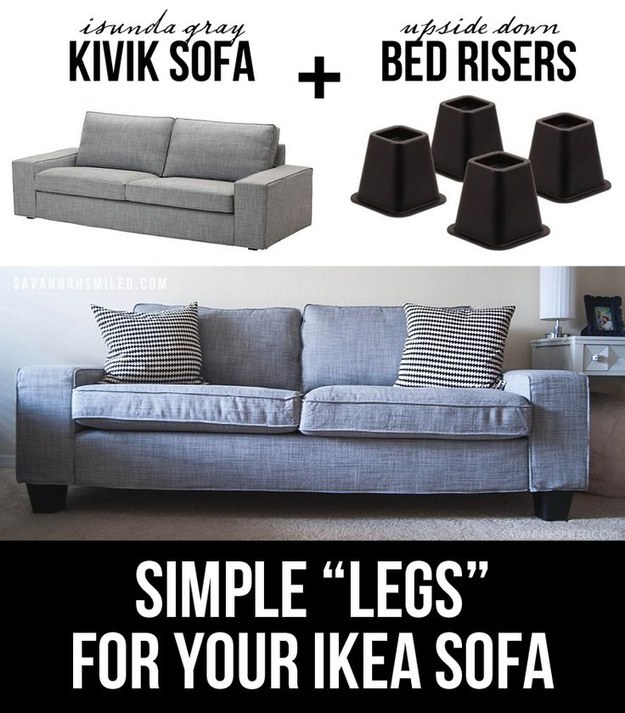 19 Furniture Makeovers That Prove Legs, Can You Add Legs To Kivik Sofa