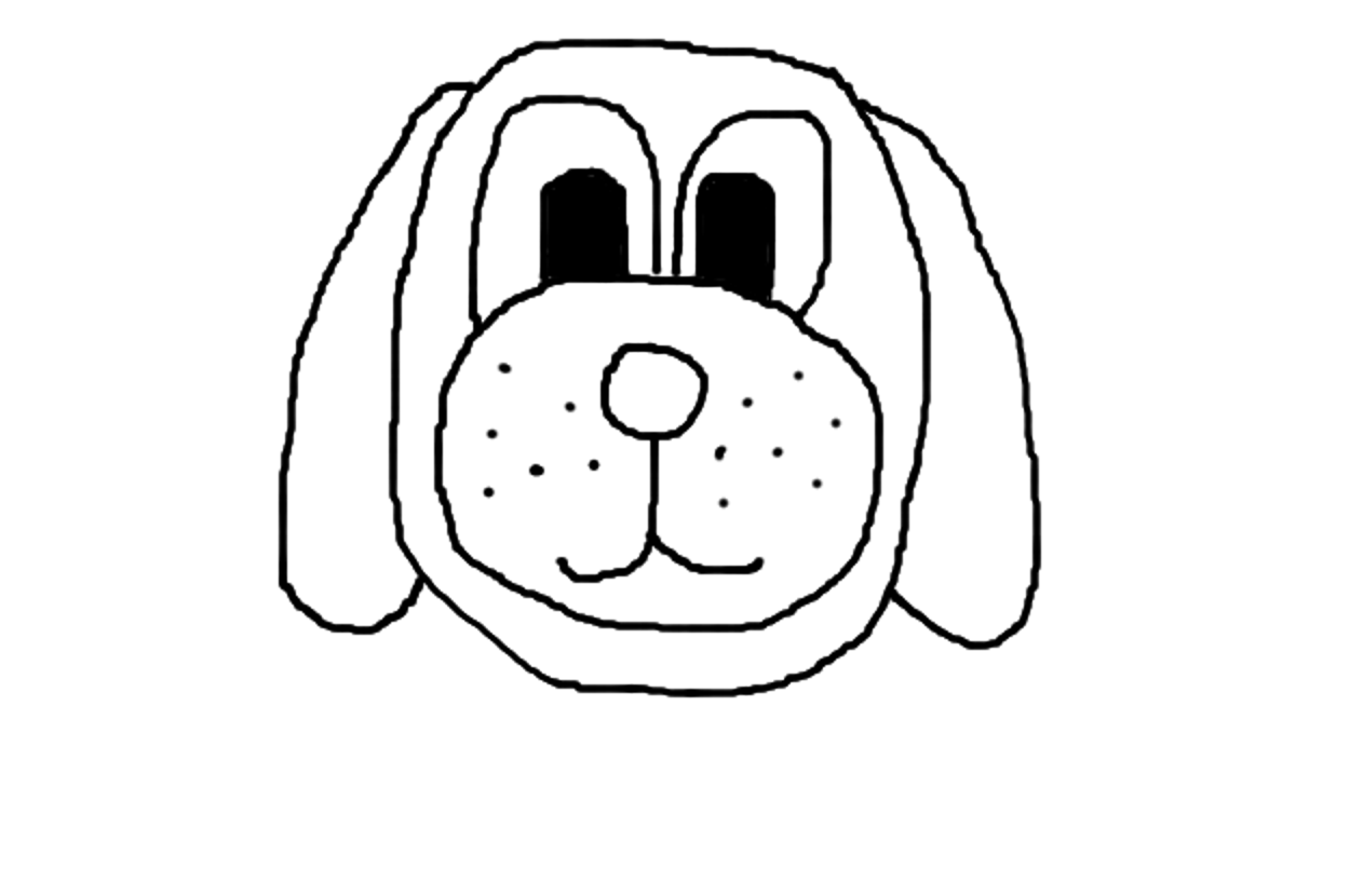 dog face drawing story