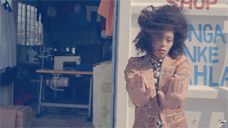 Stretch your arms out in front of you. Palms up. Now shake your head, shake it like a polaroid picture.