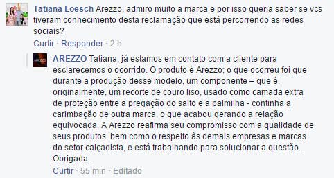 Cliente Compra Sandalia Na Arezzo E Palmilha Revela Carimbo Da Via Uno