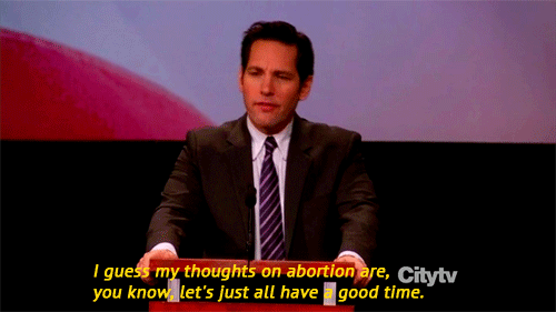 Paul Rudd appeared as Leslie Knope's painfully stupid election rival for Pawnee City Council and MADE YOU FEEL BAD FOR HOW STUPID HE WAS. Brilliant.