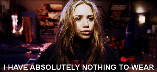 Crop top or t-shirt dress? Romper or jeans? Whatever it is, it has to be black. I'm mourning the death of my sanity.