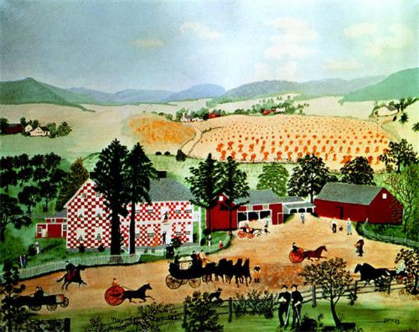 Grandma Moses - Checkered House