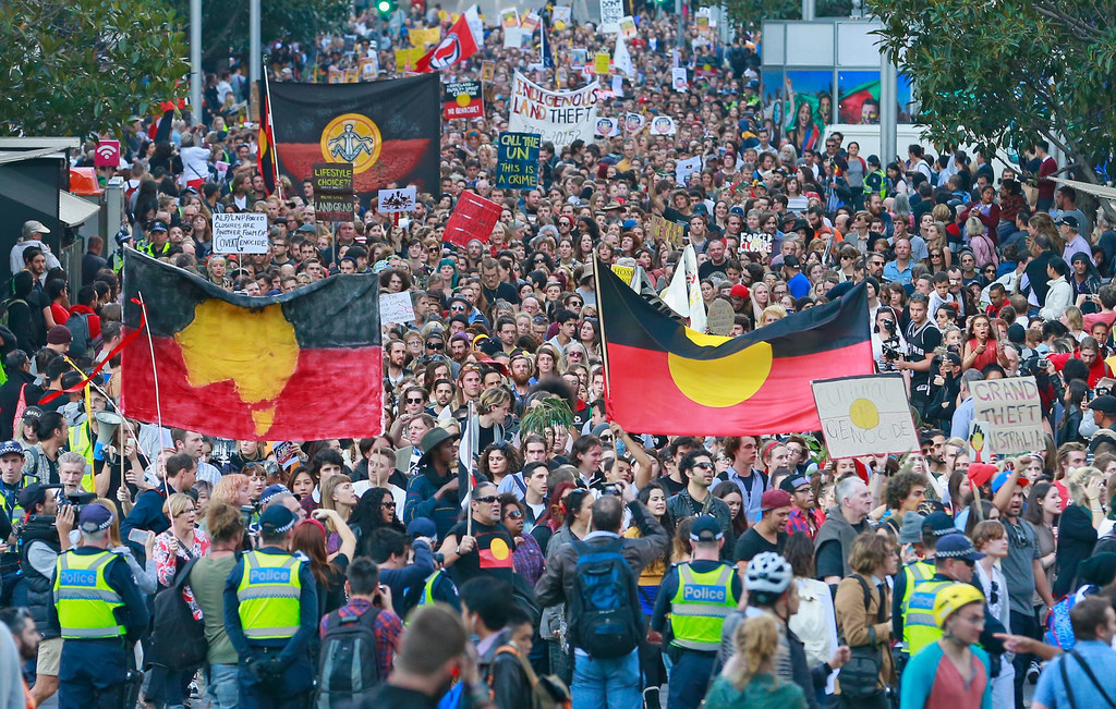 Indigenous Rights Protestors Close Down Sydney And Melbourne