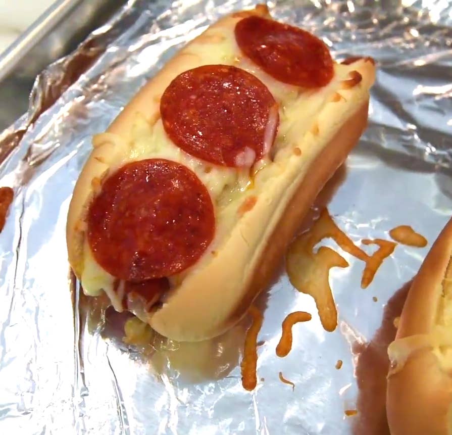 Here S How To Make A Double Stuffed Pizza Dog